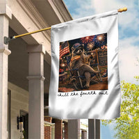 4th of July Raccoon Garden Flag Chill The Fourth Out