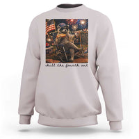 4th of July Raccoon Sweatshirt Chill The Fourth Out