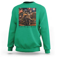 4th of July Raccoon Sweatshirt Chill The Fourth Out