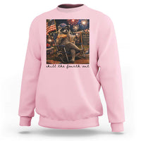 4th of July Raccoon Sweatshirt Chill The Fourth Out