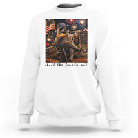 4th of July Raccoon Sweatshirt Chill The Fourth Out