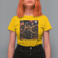 4th of July Raccoon T Shirt For Women Chill The Fourth Out