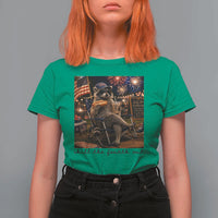 4th of July Raccoon T Shirt For Women Chill The Fourth Out