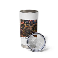 4th of July Raccoon Tumbler Cup Chill The Fourth Out