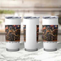 4th of July Raccoon Tumbler Cup Chill The Fourth Out