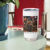 4th of July Raccoon Tumbler Cup Chill The Fourth Out