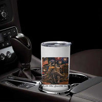 4th of July Raccoon Tumbler Cup Chill The Fourth Out