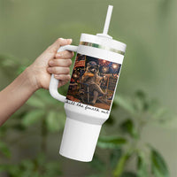 4th of July Raccoon Tumbler With Handle Chill The Fourth Out