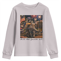 4th of July Raccoon Youth Sweatshirt Chill The Fourth Out