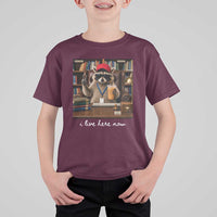 School Librarian T Shirt For Kid I Live Here Now Back to School