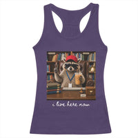 School Librarian Racerback Tank Top I Live Here Now Back to School