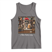 School Librarian Tank Top I Live Here Now Back to School