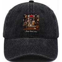 School Librarian Washed Cotton Baseball Cap I Live Here Now Back to School