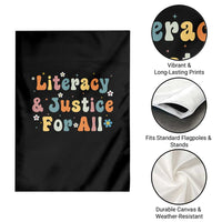 Literacy Justice for All Stop Book Banning Protect Librarian Garden Flag