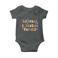Literacy Justice for All Stop Book Banning Protect Librarian Baby Onesie