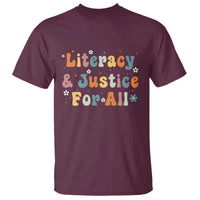 Literacy Justice for All Stop Book Banning Protect Librarian T Shirt