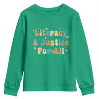 Literacy Justice for All Stop Book Banning Protect Librarian Youth Sweatshirt