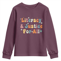 Literacy Justice for All Stop Book Banning Protect Librarian Youth Sweatshirt