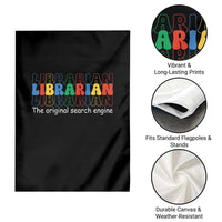 The Original Search Engine Garden Flag School Librarian Library Books