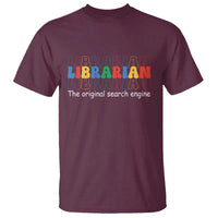 The Original Search Engine T Shirt School Librarian Library Books