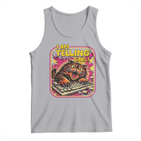 Funny I Am Yelling Carl Tank Top Screaming Donut Cat Meme