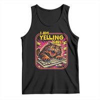 Funny I Am Yelling Carl Tank Top Screaming Donut Cat Meme
