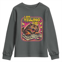 Funny I Am Yelling Carl Youth Sweatshirt Screaming Donut Cat Meme