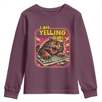 Funny I Am Yelling Carl Youth Sweatshirt Screaming Donut Cat Meme