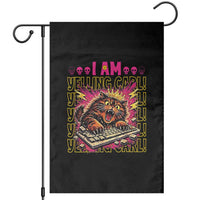 Funny I Am Yelling Carl Donut Cat Meme Garden Flag