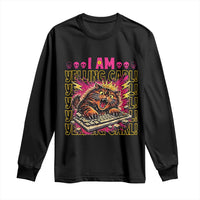 Funny I Am Yelling Carl Donut Cat Meme Long Sleeve Shirt