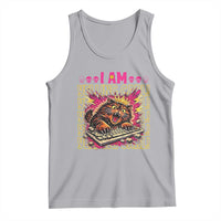 Funny I Am Yelling Carl Donut Cat Meme Tank Top