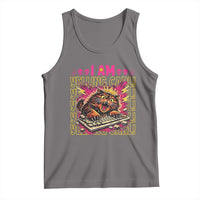 Funny I Am Yelling Carl Donut Cat Meme Tank Top