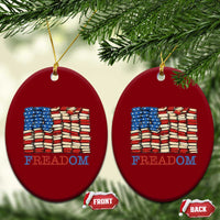 Freedom to Read Books Freadom Ceramic Ornament USA Flag Patriotic Library Book Lover