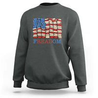 Freedom to Read Books Freadom Sweatshirt USA Flag Patriotic Library Book Lover