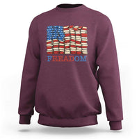 Freedom to Read Books Freadom Sweatshirt USA Flag Patriotic Library Book Lover