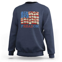Freedom to Read Books Freadom Sweatshirt USA Flag Patriotic Library Book Lover