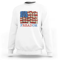 Freedom to Read Books Freadom Sweatshirt USA Flag Patriotic Library Book Lover