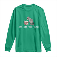 Just One More Chapter Long Sleeve Shirt Funny Raccoon Reading Book Lover Gift
