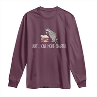 Just One More Chapter Long Sleeve Shirt Funny Raccoon Reading Book Lover Gift