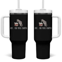 Just One More Chapter Tumbler With Handle Funny Raccoon Reading Book Lover Gift