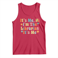 It's Me Hi I'm The Librarian Summer Reading Tank Top Funny Back to School