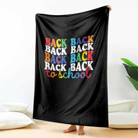 Groovy Back To School Throw Blanket First Day of School Colorful Teacher Student Kids