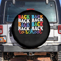Groovy Back To School Spare Tire Cover First Day of School Colorful Teacher Student Kids