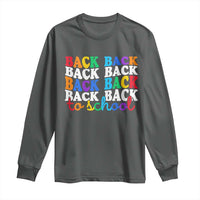 Groovy Back To School Long Sleeve Shirt First Day of School Colorful Teacher Student Kids