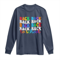Groovy Back To School Long Sleeve Shirt First Day of School Colorful Teacher Student Kids