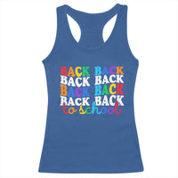Groovy Back To School Racerback Tank Top First Day of School Colorful Teacher Student Kids