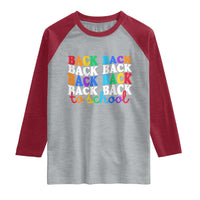 Groovy Back To School Raglan Shirt First Day of School Colorful Teacher Student Kids