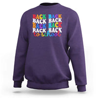 Groovy Back To School Sweatshirt First Day of School Colorful Teacher Student Kids