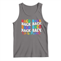 Groovy Back To School Tank Top First Day of School Colorful Teacher Student Kids