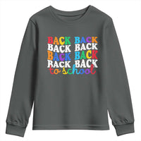 Groovy Back To School Youth Sweatshirt First Day of School Colorful Teacher Student Kids